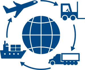 Global Logistics Network Graphic PNG image with transparent background