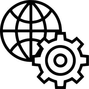 Gear Options Globe - Globe Gear Icon Png, Transparent Png PNG image with transparent background