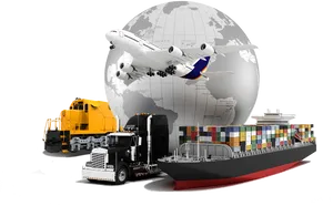 Global Transportation Modes PNG Image
