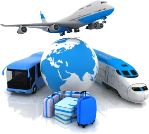 Global Transportation Modes PNG Image