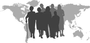 Global Unity Silhouette PNG Image