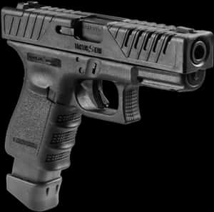 Glock Pistol Side View PNG image with transparent background