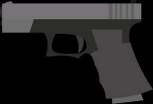 Glock Pistol Silhouette PNG image with transparent background