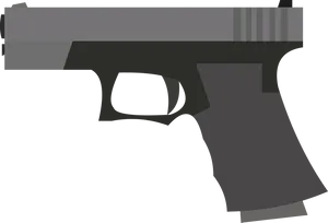 Glock Pistol Silhouette PNG Image