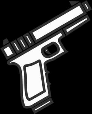 Glock Pistol Vector Illustration PNG image with transparent background
