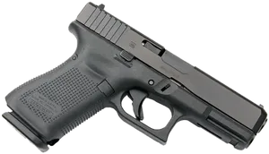 Glock Pistolon Black Background PNG Image