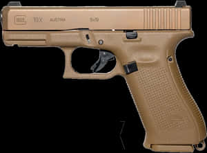 Glock19 X Pistol Tan PNG image with transparent background