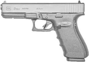 Glock21 Gen4 Side View PNG Image