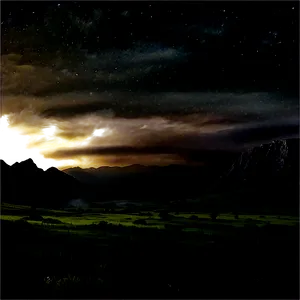 Gloomy Night Landscape Png Llg PNG Image