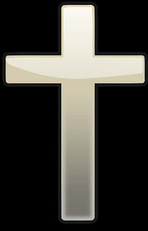 Glossy Black Christian Cross PNG image with transparent background