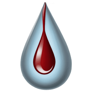 Glossy Blood Drop Icon PNG wjr PNG