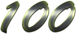 100 Number 3d Shining Png - Transparent 100 Number Png, Png Download PNG