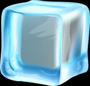 Glossy Ice Cube Illustration PNG image with transparent background