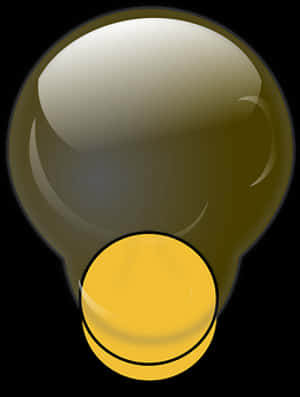 Glossy Light Bulb Graphic PNG image with transparent background