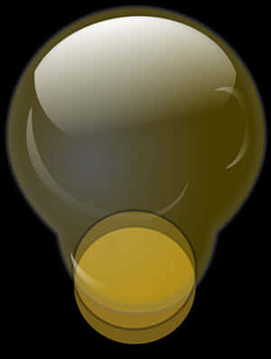 Glossy Light Bulb Graphic PNG image with transparent background
