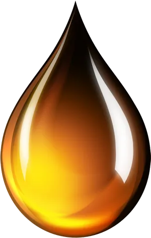 Glossy Oil Drop Illustration PNG Image