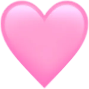 Glossy Pink Heart Emoji PNG Image