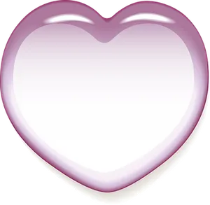 Glossy Pink Heart Frame PNG Image