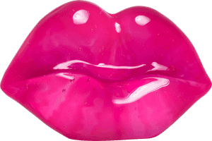 Glossy Pink Lips PNG image with transparent background