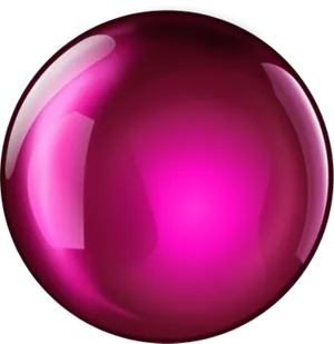 Glossy Pink Sphere Graphic PNG Image