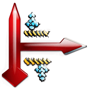 Glossy Red Arrow Design PNG wyl PNG with transparent background
