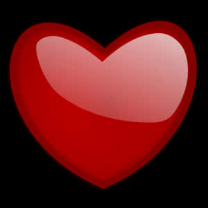 Glossy Red Heart Graphic PNG image with transparent background