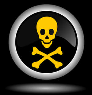 Glossy Skulland Crossbones Icon PNG image with transparent background