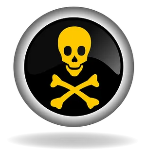 Glossy Skulland Crossbones Icon PNG Image