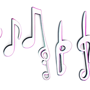 Glossy White Music Notes Png Epm PNG Image