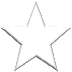 Glossy White Star Graphic PNG Image