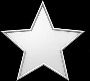 Glossy White Star Graphic PNG