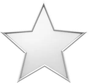 Glossy White Star Graphic PNG Image