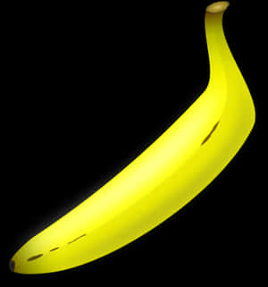 Glowing Banana Graphic PNG image with transparent background