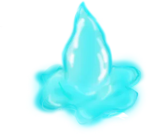 Glowing Blue Flame PNG Image