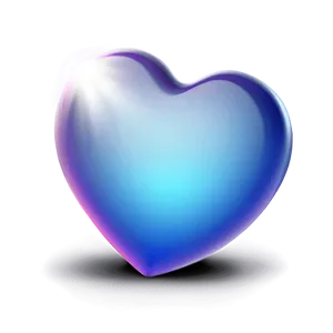 Glowing Blue Heart Emoji Png Qju52 PNG Image