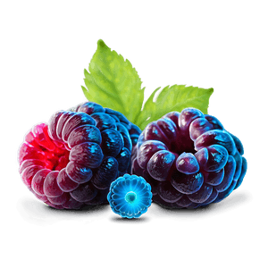 Glowing Blue Raspberry PNG vwl PNG