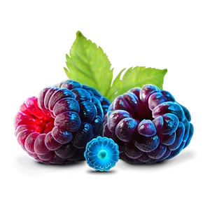 Glowing Blue Raspberry Png Vwl PNG Image