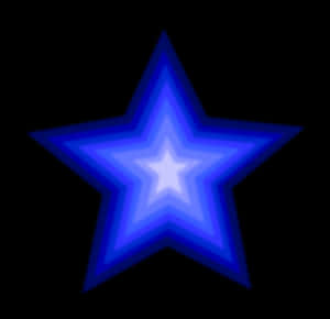 Glowing Blue Star Graphic PNG image with transparent background