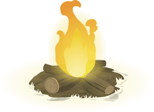 Campfire, Heat, Hot, Fire, Woods, Flames, Yellow, Warm - Camp Fire Logs Clipart, HD Png Download PNG with transparent background