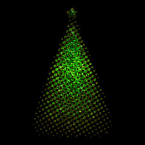Glowing Digital Christmas Tree PNG image with transparent background