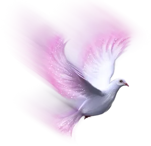 Glowing Dovein Flight PNG Image