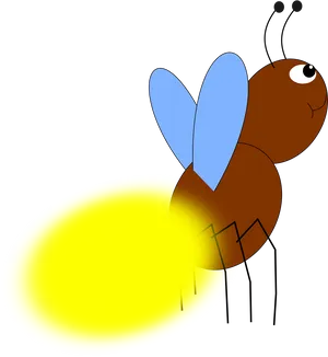 Glowing Firefly Cartoon PNG Image