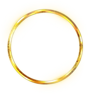 Glowing Golden Ringon Black Background PNG Image