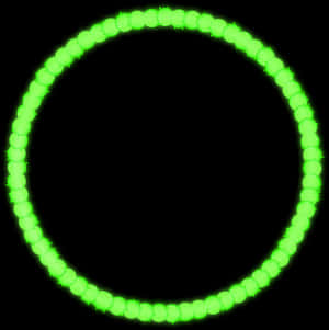 Glowing Green Circle Abstract PNG image with transparent background