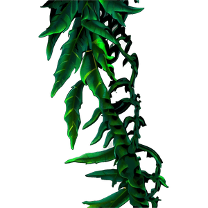 Glowing Green Vine Twist PNG image with transparent background