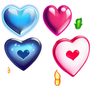 Glowing Heart Emoji Graphic PNG 24 PNG image with transparent background