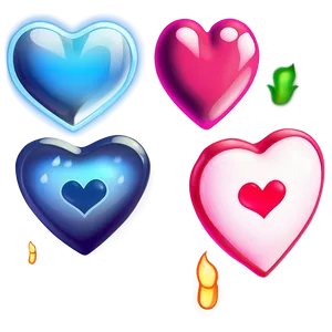 Glowing Heart Emoji Graphic Png 24 PNG Image