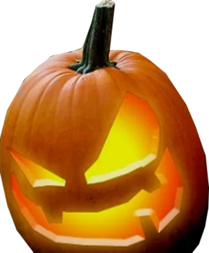 Glowing Jack O Lantern Carving PNG Image