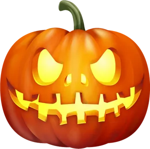 Glowing Jack O Lantern Emoji PNG Image