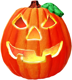 Glowing Jack O Lantern Halloween PNG Image